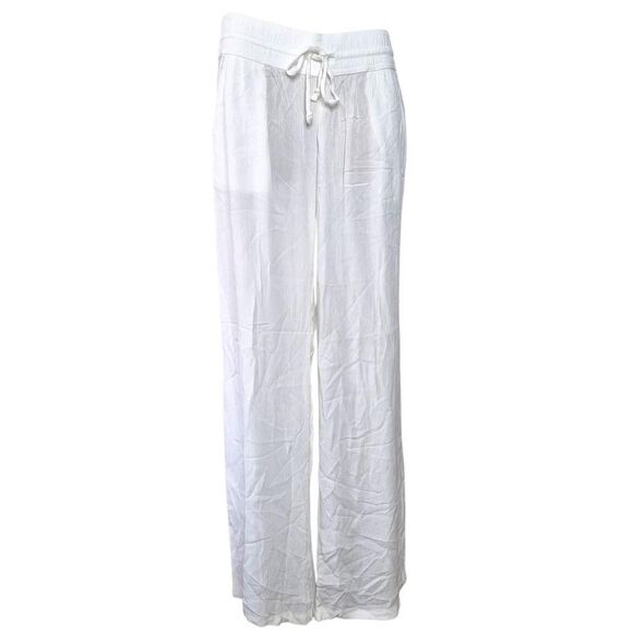 Prana White Fernie Beach Pant Wide Leg Modal Size Medium - Picture 2 of 5